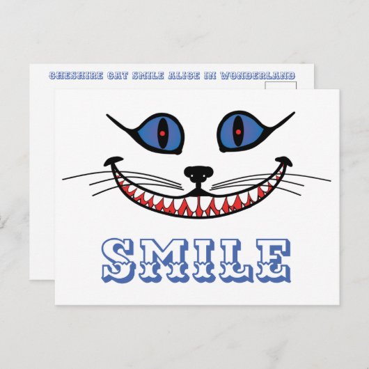 Cheshire Cat Smile Briefkaart (Voorkant / Achterkant)