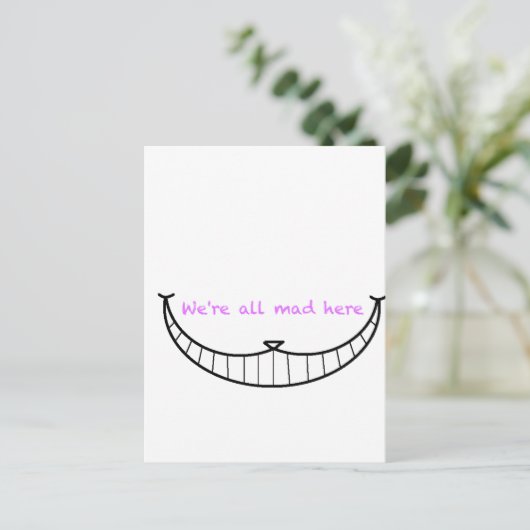 Cheshire Cat Smile Briefkaart (Staand voorkant)