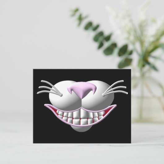 Cheshire Cat Smile Briefkaart (Staand voorkant)