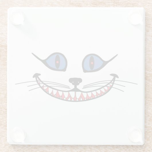 Cheshire Cat Smile Glazen Onderzetter (Achterkant)