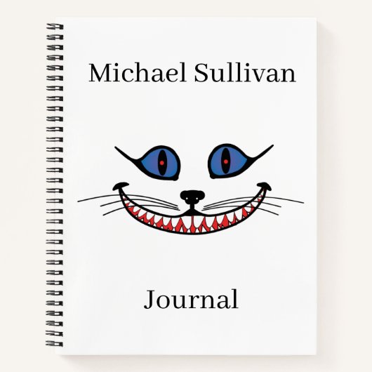 Cheshire Cat Smile  PERSONALIZE Notitieboek (Voorkant)