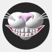 Cheshire Cat Smile Ronde Sticker (Voorkant)