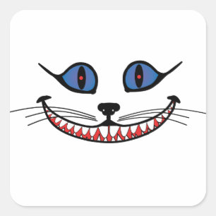 Cheshire Cat Smile Vierkante Sticker