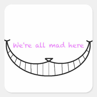 Cheshire Cat Smile Vierkante Sticker