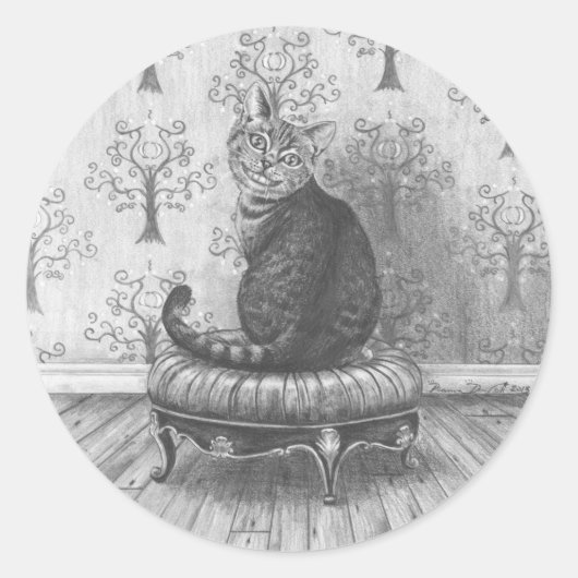Cheshire Cat Sticker Alice in Wonderland Sticker (Voorkant)