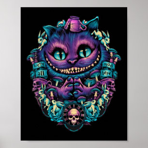 Cheshire Cat T-shirt Alice In Wonderland Grafisch Poster