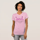 Cheshire Cat T-shirt - Paars (Voorkant volledig)