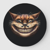 Cheshire Cat Wall Clock Grote Klok (Voorkant)