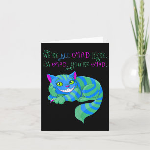 Cheshire Cat was helemaal gek hier Alice in Wonder Kaart
