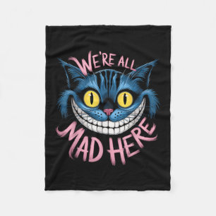 Cheshire Cat was helemaal gek hier Wonderland fans Fleece Deken