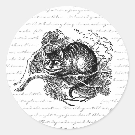 Cheshire Cat - We zijn hier allemaal boos Ronde Sticker (Voorkant)