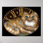 Cheshire Clock ART PRINT Wonderland Cat (Voorkant)