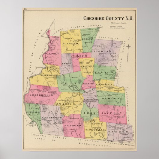 Cheshire County, NH Poster (Voorkant)