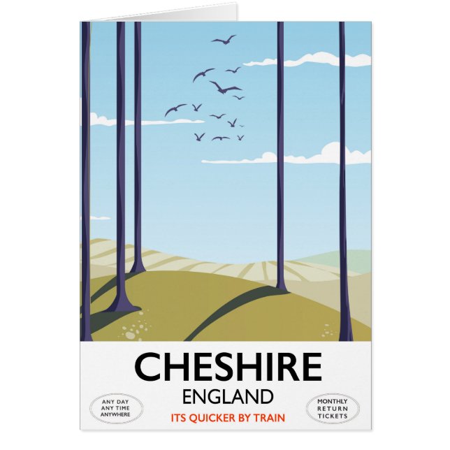 Cheshire, Engeland reisposter (Voorkant)