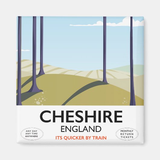Cheshire, Engeland reisposter Magneet (Voorkant)