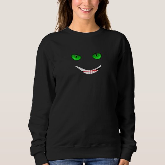 Cheshire Glimlach Groen Trui (Voorkant)