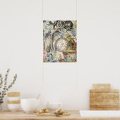 Cheshire Kat Alice Wonderland Klassieker Poster (Keuken)