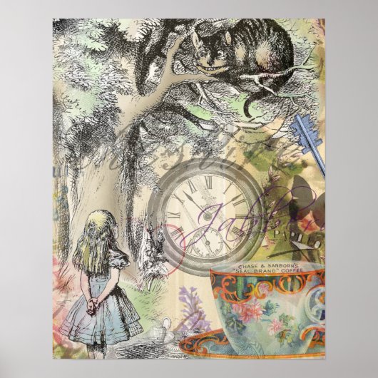 Cheshire Kat Alice Wonderland Klassieker Poster (Voorkant)