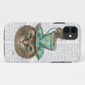Cheshire-kat met beker op hoofd Case-Mate iPhone case (Achterkant (horizontaal))