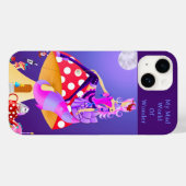 Cheshire Kat op Paddestoel Case-Mate iPhone Case (Achterkant (horizontaal))