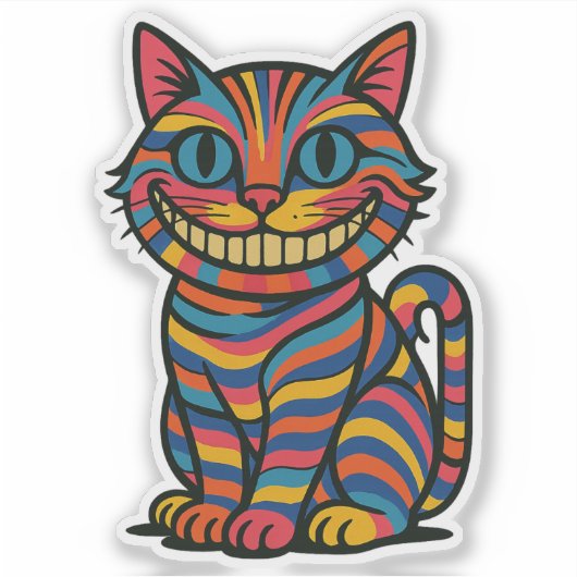 Cheshire Smile-Cut-Sticker Sticker (Voorkant)