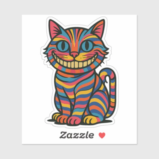 Cheshire Smile-Cut-Sticker Sticker (Vel)