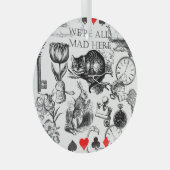 cheshuurkat klassieke alice uit wonderland glas ornament (Voorkant Rechts)