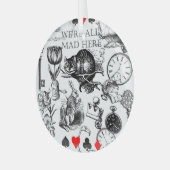 cheshuurkat klassieke alice uit wonderland glas ornament (Voorkant links)