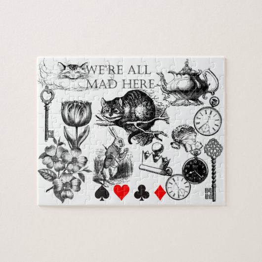 cheshuurkat klassieke alice uit wonderland legpuzzel (Horizontaal)