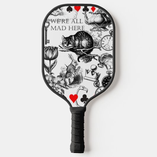 cheshuurkat klassieke alice uit wonderland pickleball paddle (Achterkant)