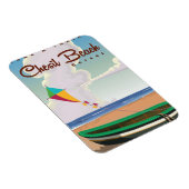 Chesil Beach Dorset Cartoon poster. Magneet (Rechterzijde)