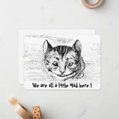 Chesire Cat - Alice In Wonderland karakter Notitiekaartje (Voorkant / Achterkant in situ)