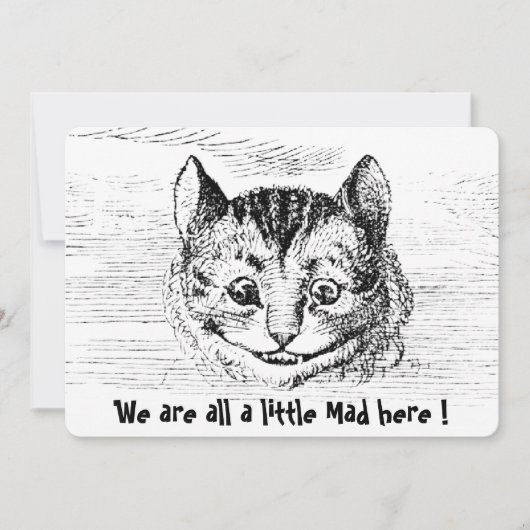 Chesire Cat - Alice In Wonderland karakter Notitiekaartje (Voorkant)