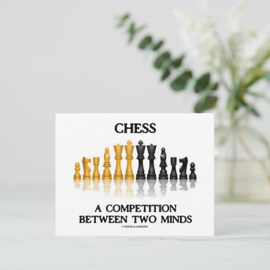 Chess A Competition between Two Minds (Birthday) Kaart (Staand voorkant)