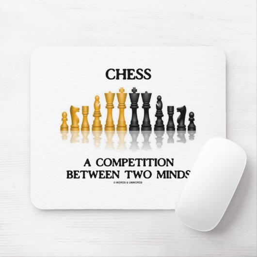 Chess A Competition between Two Minds (Chess Set) Muismat (Met muis)