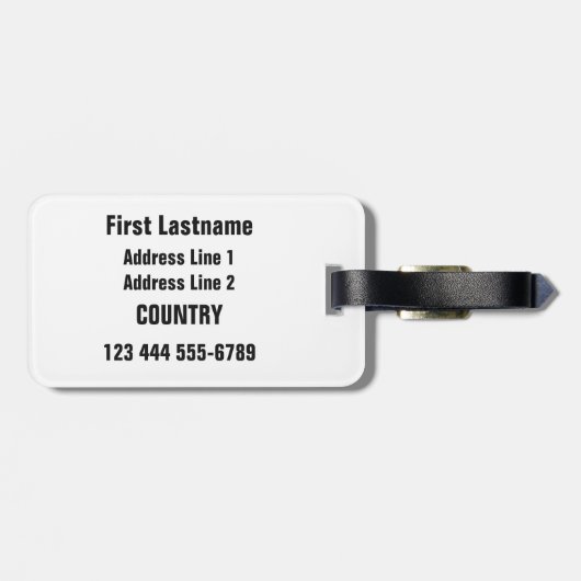 CHESS aangepast bagagelabel (Achterkant horizontaal)