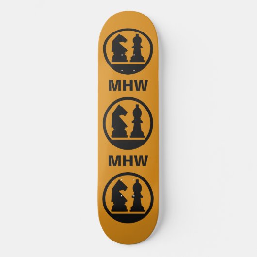 CHESS aangepast skateboard voor monogram (Voorkant)