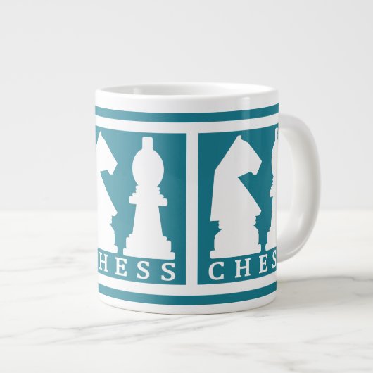 CHESS aangepaste jumbo-mok voor kleur Grote Koffiekop (Voorkant rechts)