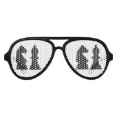 CHESS aangepaste kleur party tinten Aviator Zonnebril (Voorkant)