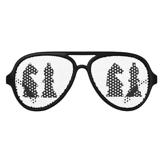 CHESS aangepaste kleur party tinten Aviator Zonnebril (Voorkant)