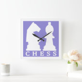 CHESS aangepaste kleurwandklok Vierkante Klok (Huis)