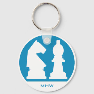 CHESS aangepaste monogram- en kleurenkleutketens Sleutelhanger