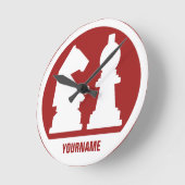 CHESS aangepaste monogram- en kleurenwandklokken Ronde Klok (Hoek)