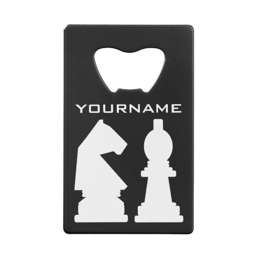 CHESS aangepaste monogram- en kleurflesopener Creditkaart Flessenopener (Voorkant)