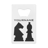 CHESS aangepaste monogram- en kleurflesopener Creditkaart Flessenopener (Achterkant)