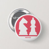 CHESS aangepaste monogram- en kleurknoppen Ronde Button 5,7 Cm (Voorkant /achterkant)