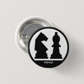 CHESS aangepaste monogram knoppen Ronde Button 3,2 Cm (Voorkant /achterkant)