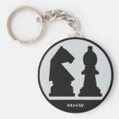 CHESS aangepaste monogram sleutelketens Sleutelhanger (Voorkant)