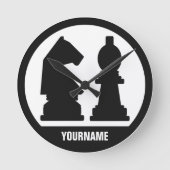 CHESS aangepaste monogram wandklokken (Voorkant)