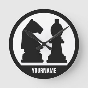 CHESS aangepaste monogram wandklokken